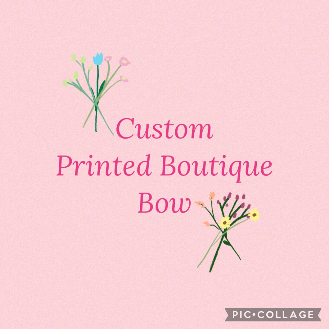 Custom Printed Boutique Bow