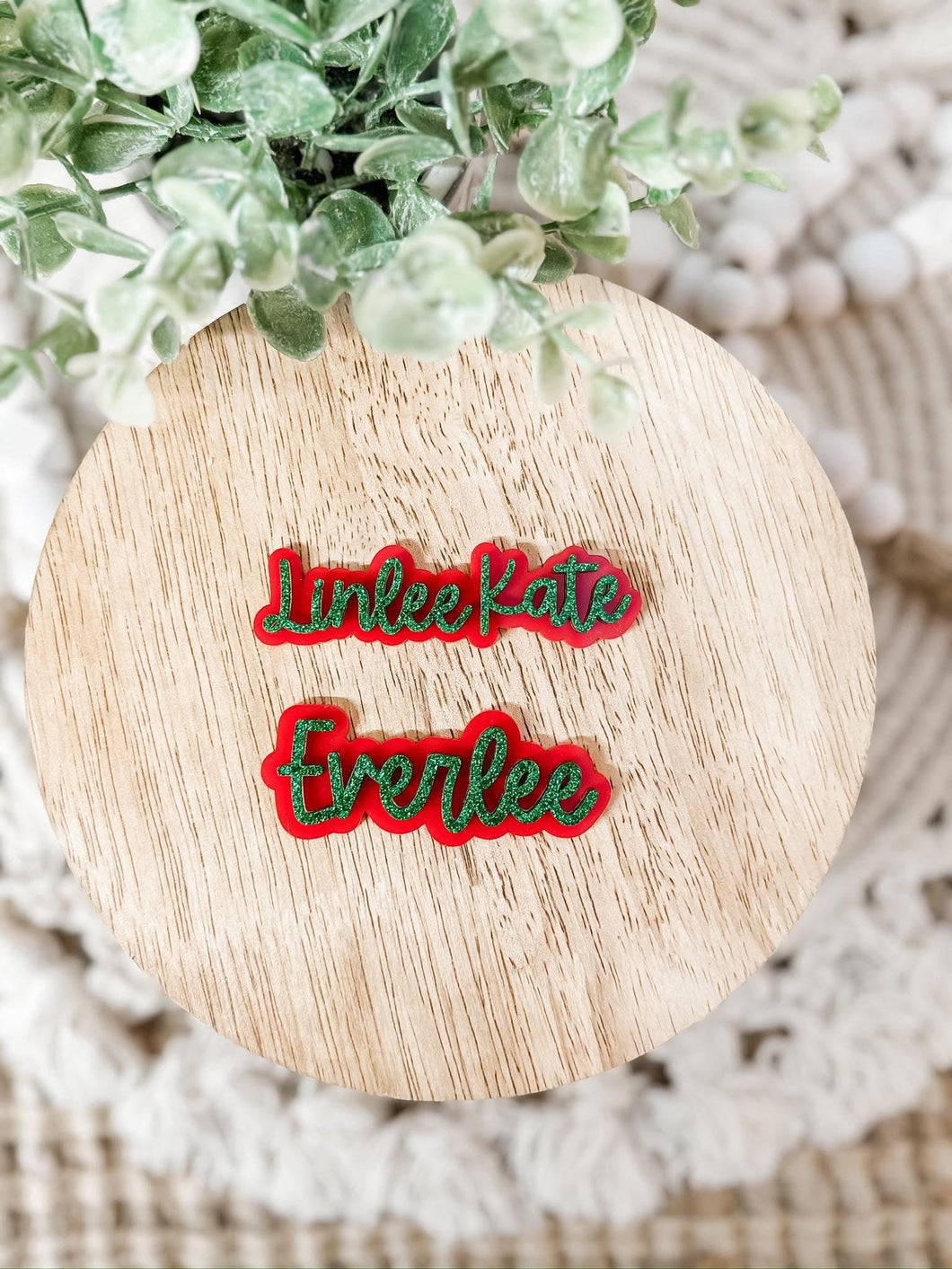 Solid Christmas Resin Nameplate Preorder