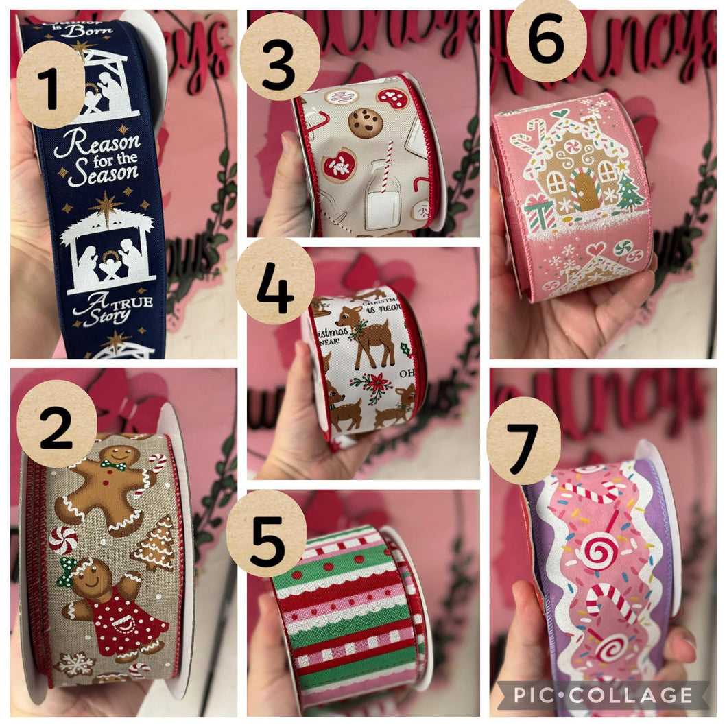 Christmas Printed Ribbon Preorder no