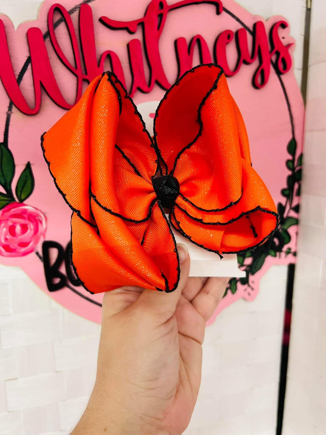 Orange Halloween Moon stitch Popup Preorder
