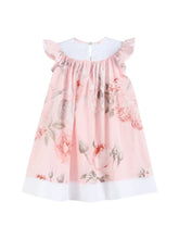 Load image into Gallery viewer, Pink Rose Smocked with Roses Bishop Dress
